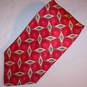Jos. A. Bank all silk red gold necktie